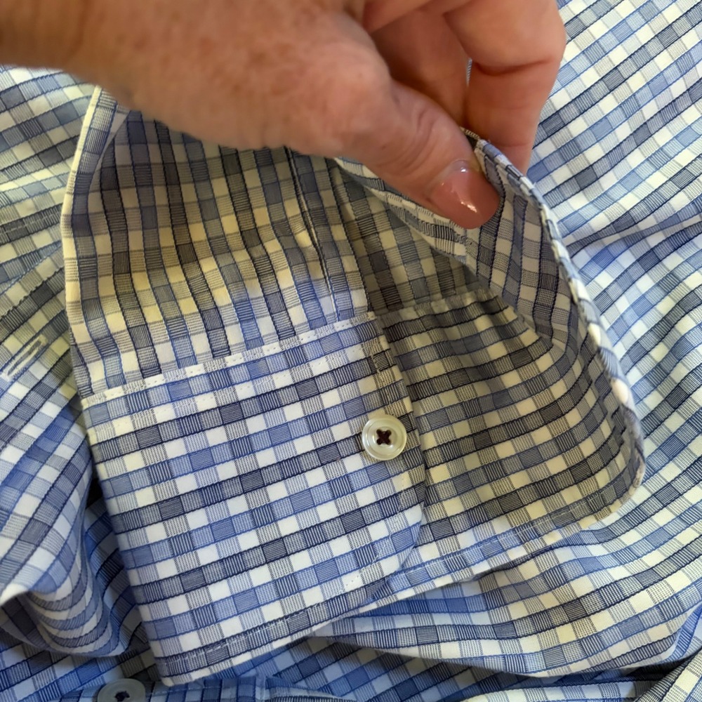 UNTUCKit Mens XL Shirt Bundle 3pc Wrinkle Free Cotton Plaid Pinstripe Grid XL - Picture 16 of 16